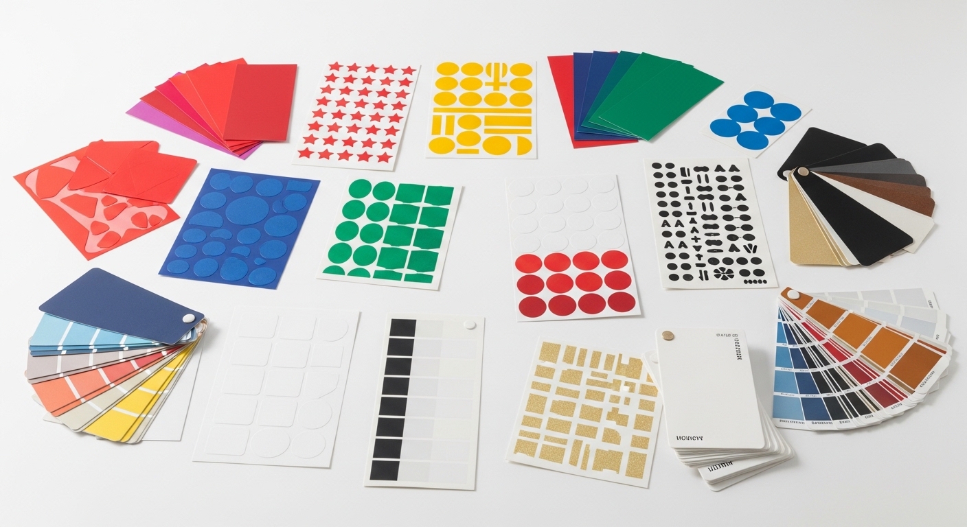 カラフルなカッティングシートのデザインサンプル