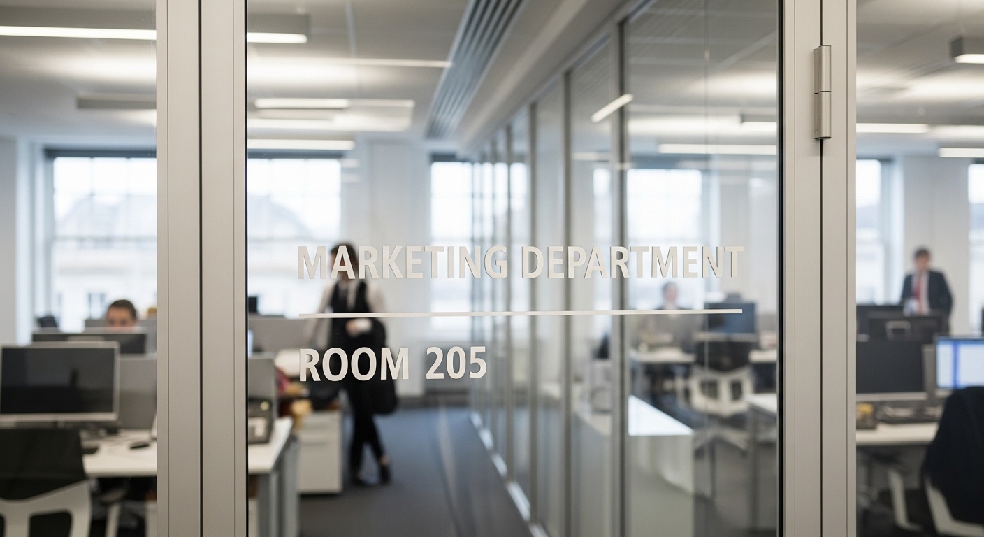 オフィスドア・受付用カッティングステッカー