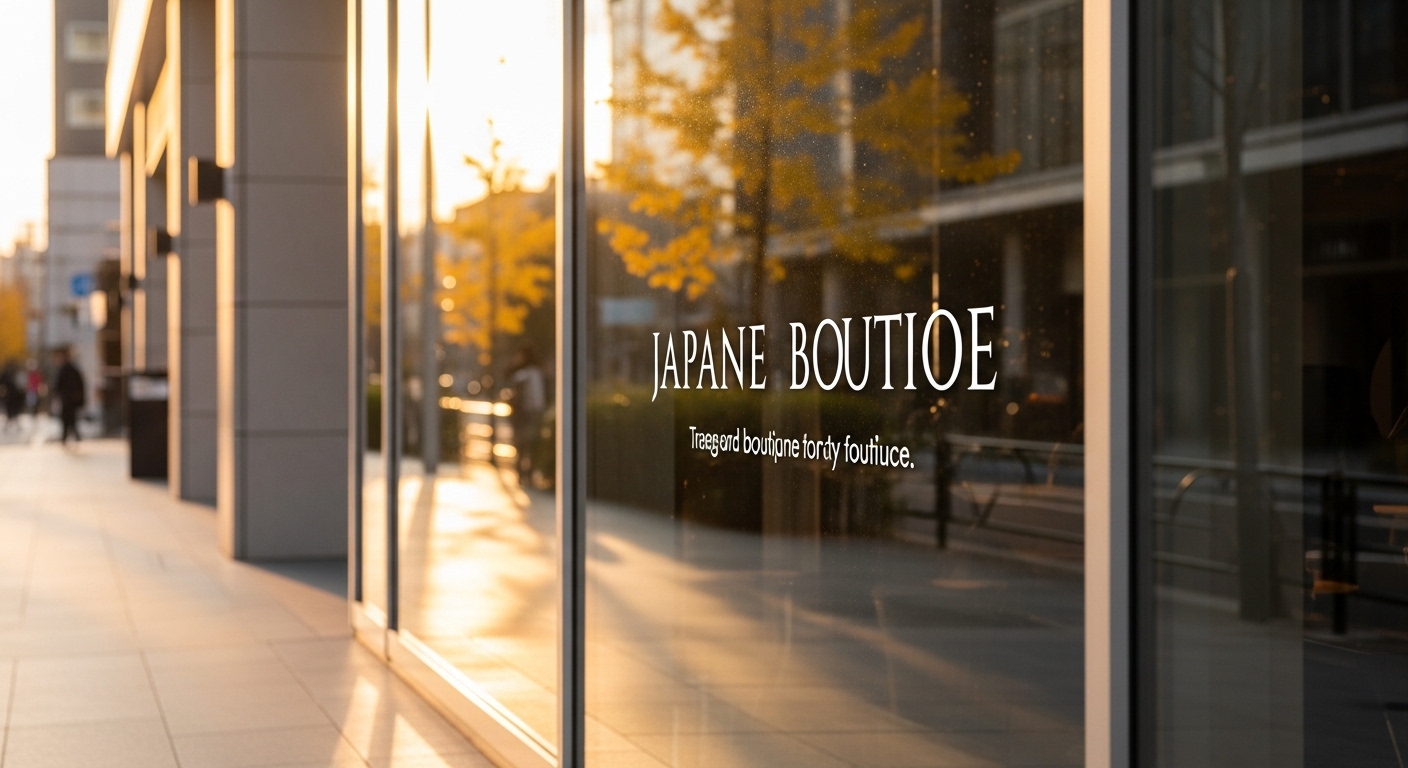 店舗ガラス用カッティングステッカー