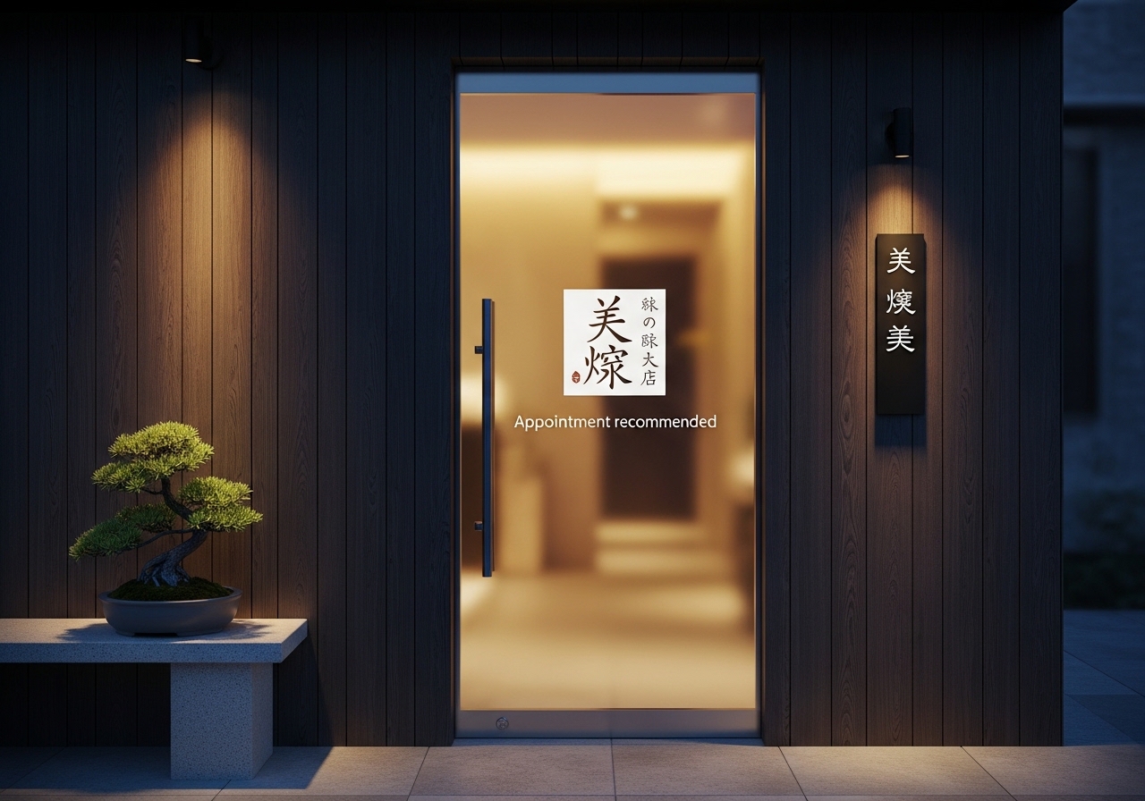 店舗ガラス 美容室・サロンのガラス・看板向けカッティングステッカー